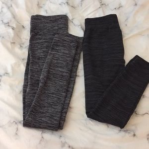 2 pairs of patterned cotton leggings